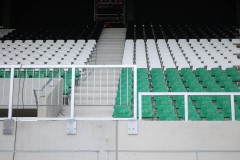 Das Preußenstadion mit der neuen Westtribüne.