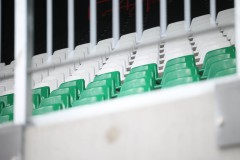 Das Preußenstadion mit der neuen Westtribüne. 