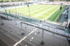 Die West am Tag vor dem ersten Einsatz im Spiel  gegen Paderborn. Blick aus dem Gäste-Steher heraus...