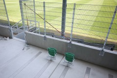 Die West am Tag vor dem ersten Einsatz im Spiel  gegen Paderborn. Die Rolliplätze.