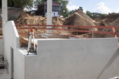 Die Ostkurve im Bau: Hier die Armierungen für die Decken.