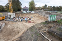 Hier entsteht ein dreigeschossiges Eckgebäude mit Kita und Geschäftsstelle für den SC Preußen Münster. Hier entsteht ein dreigeschossiges Eckgebäude mit Kita und Geschäftsstelle für den SC Preußen Münster.