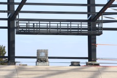 Das LVM-Preußenstadion Mitte Januar 2026. Die Technikbühne im Osten.