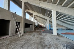 Das LVM-Preußenstadion Mitte Januar 2026. Blick unter die Osttribüne.