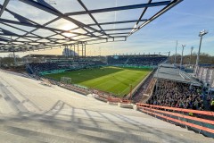 Das LVM-Preußenstadion Mitte Januar 2026. Ein ungewohnter Blick aus der Ost aufs Stadion.
