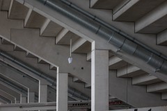 Die Ostkurve am 10. April. Viele Installationen sind bereits erledigt.