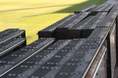 Die digitalen Werbebanden sind zur Seite geräumt.