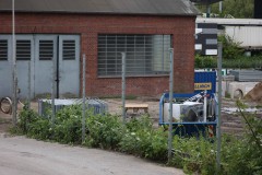Das Preußenstadion Mitte Mai 2026. Die alte Halle wird in Kürze abgerissen.