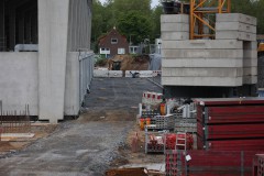 Das Preußenstadion Mitte Mai 2026. Blick hinter die Ost.