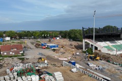 Das LVM-Preußenstadion Anfang Juni 2026. Blick auf die Ost und den Eingangsbereich,