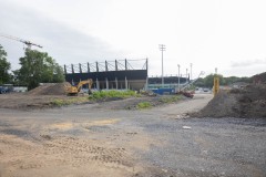 Das LVM-Preußenstadion Anfang Juni 2026. Hier der Blick vom bisherigen Haupteingang,