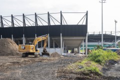 Das LVM-Preußenstadion Anfang Juni 2026. Blick auf die Ost von der Hammer Straße aus.