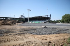 Das LVM-Preußenstadion Ende Juni 2026. Hier entstehen Fahrradstellplätze.