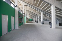 Stadionumbau Anfang August 2026. So sieht es unterhalb der Fiffi-Gerritzen-Kurve aus.