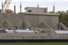 LVM-Preußenstadion am 23. Oktober 2026. Blick auf die Logenbereiche der künftigen Nordtribüne.