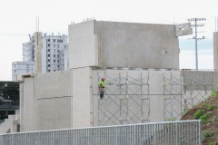 LVM-Preußenstadion am 23. Oktober 2026. Blick über die künftige Nordtribüne.