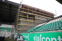 LVM-Preußenstadion am 23. Oktober 2026.  Das Eckgebäude im Südosten wächst.