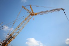 Der Baukran wartet auf den Start...