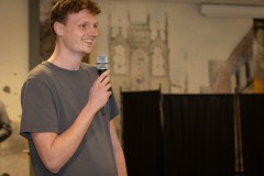 23. Oktober 2025: Das erste Treffen der Fanclubs des SC Preußen Münster. Hier der Fanbeauftragte Tom Klapdor.