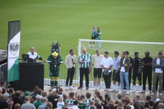 Am Montag (19. Mai) feierte der SC Preußen Münster den Klassenerhalt noch einmal im Preußenstadion.