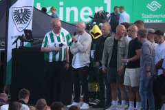 Am Montag (19. Mai) feierte der SC Preußen Münster den Klassenerhalt noch einmal im Preußenstadion.