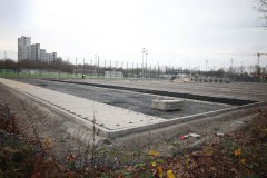 Blick auf die neuen Parkplätze entlang der Hammer Straße.