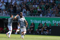 Testspiel-Doppelpack gegen den FC Southampton. Higl jubelt nach seinem Tor zum 1:0.