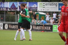 Testspiel Eintracht Rheine - Preußen Münster. Mick Jonas Hunte trifft zum 1:0.