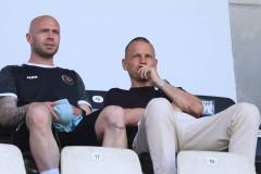 Trainingsauftakt am 28. Juni 2026. Preußem-Präsident Christian Pander mit Ole Kittner.