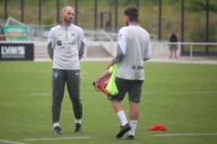 Trainingsauftakt beim SC Preußen Münster am 23. Juni 2025. Analyse-Trainer Jonas Imkamp.