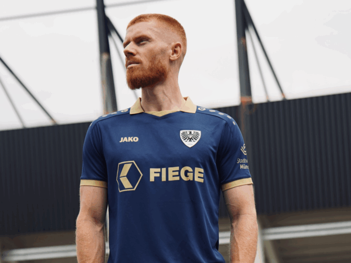 Ausweichtrikot von Preußen Münster kommt in Blau