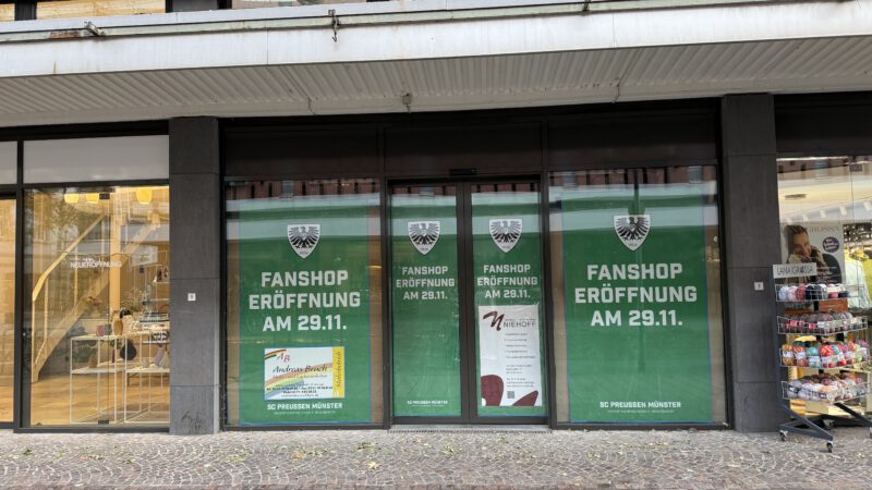 Neuer Preußen-Fanshop mitten in der Stadt