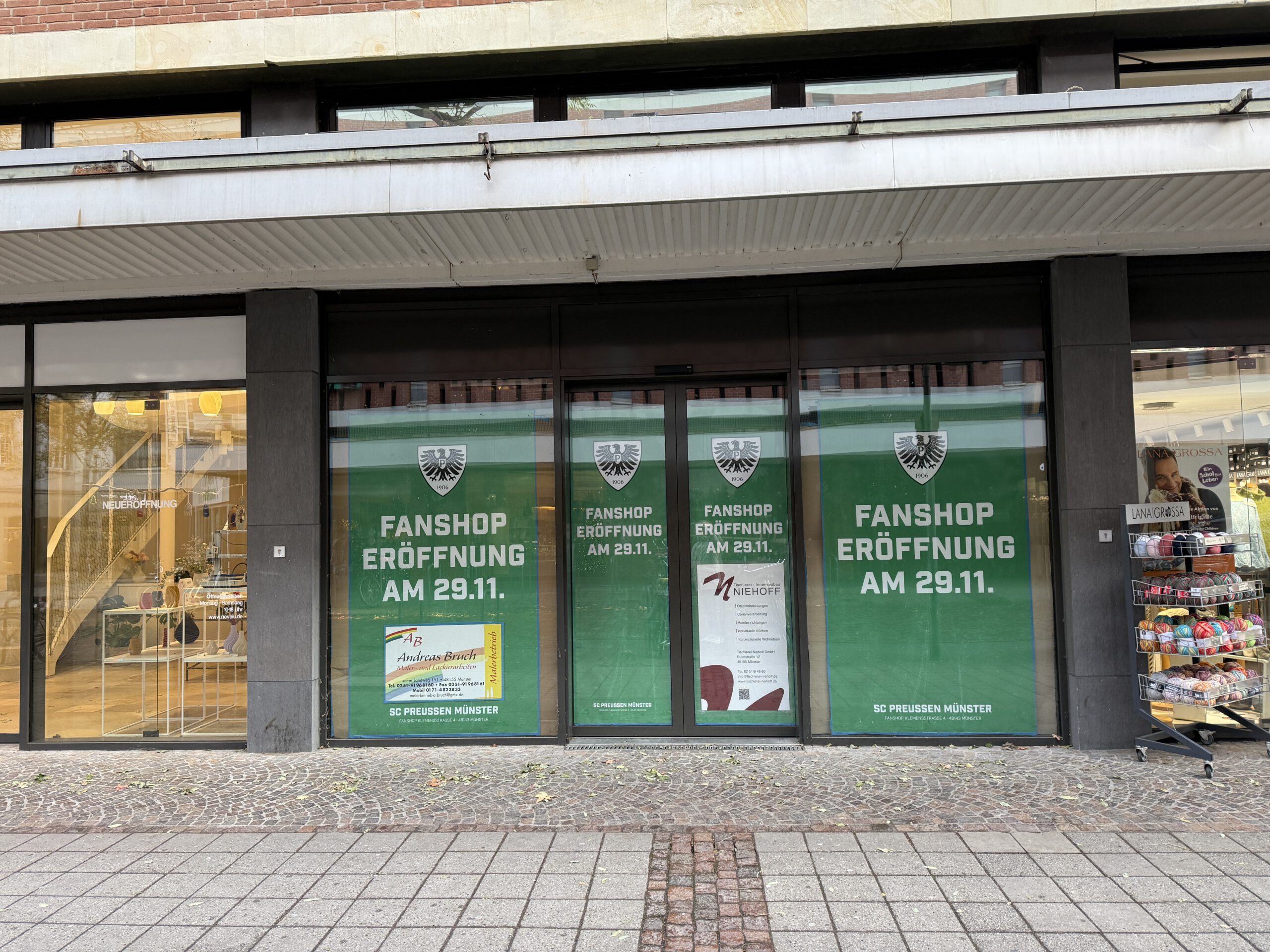 Neuer Preußen-Fanshop mitten in der Stadt