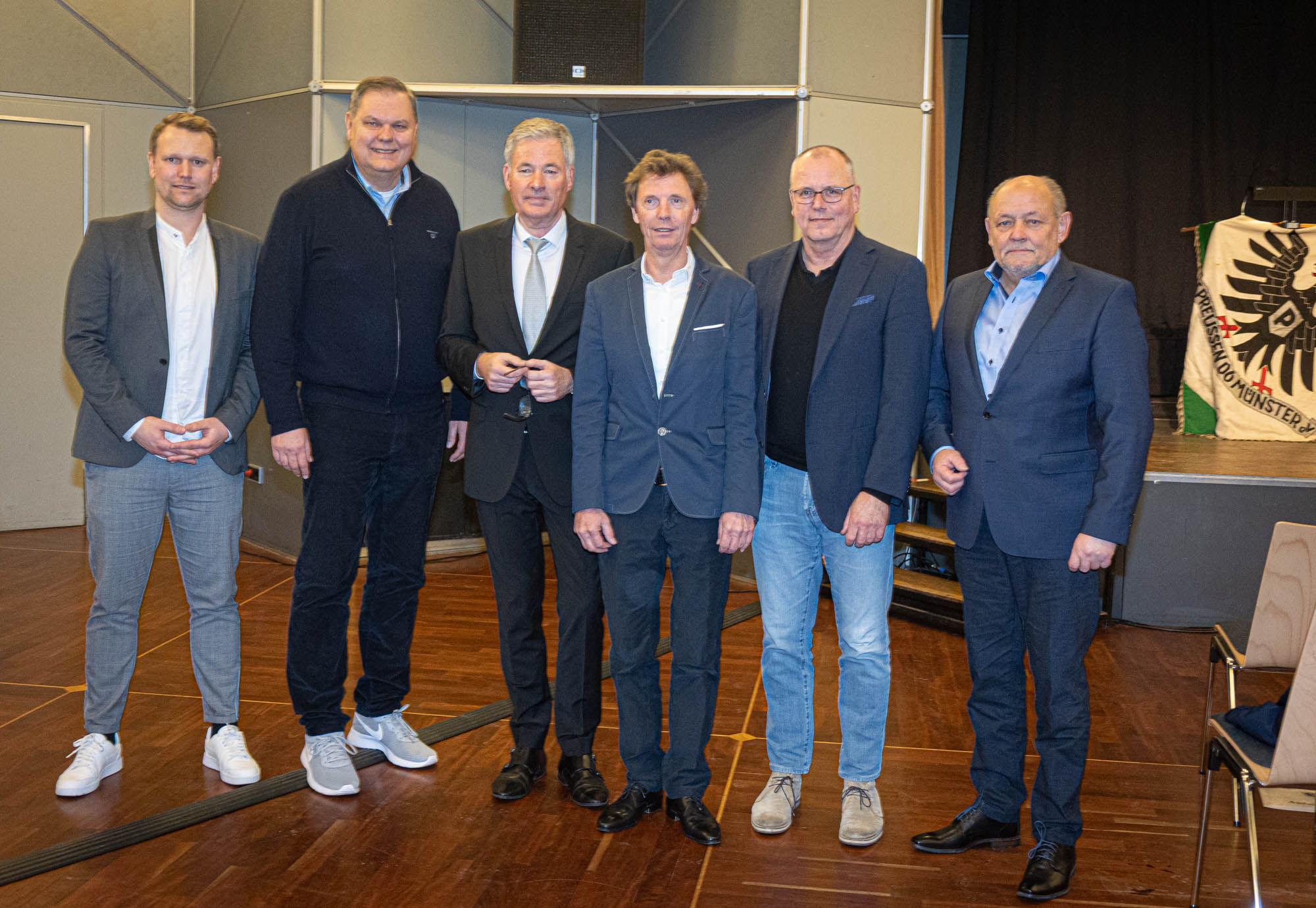 Der 2022 gewählte Aufsichtsrat: von links Thomas Pfeifer, Friedrich Lukas, Frank Westermann, Jürgen Becker, Thomas Röttgermann, Wilfried Roth.