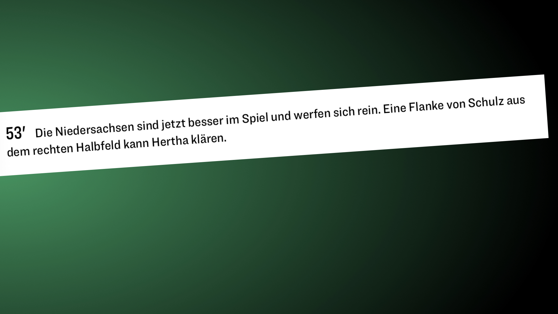 Der „Kicker“ verwirrt