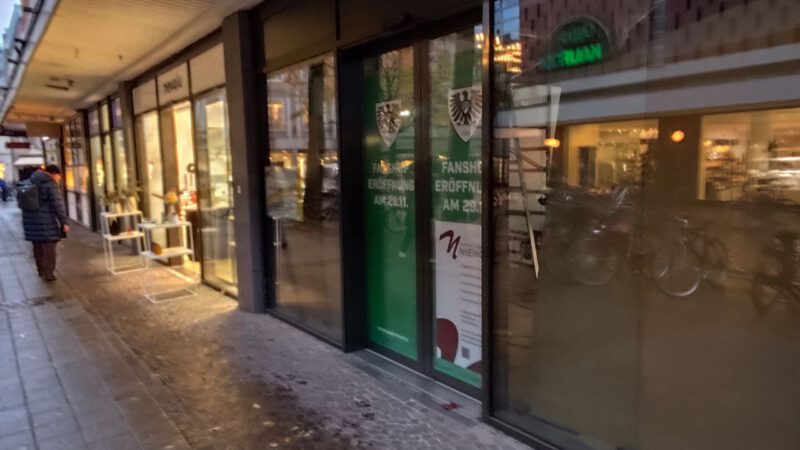 Neuer Preußen-Fanshop mitten in der Stadt