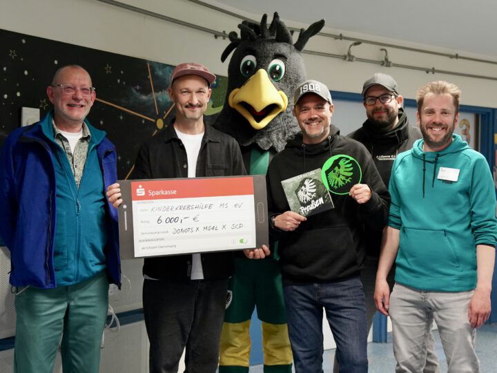 Donots und MS4L spenden 6.000 Euro an die Kinderkrebshilfe 