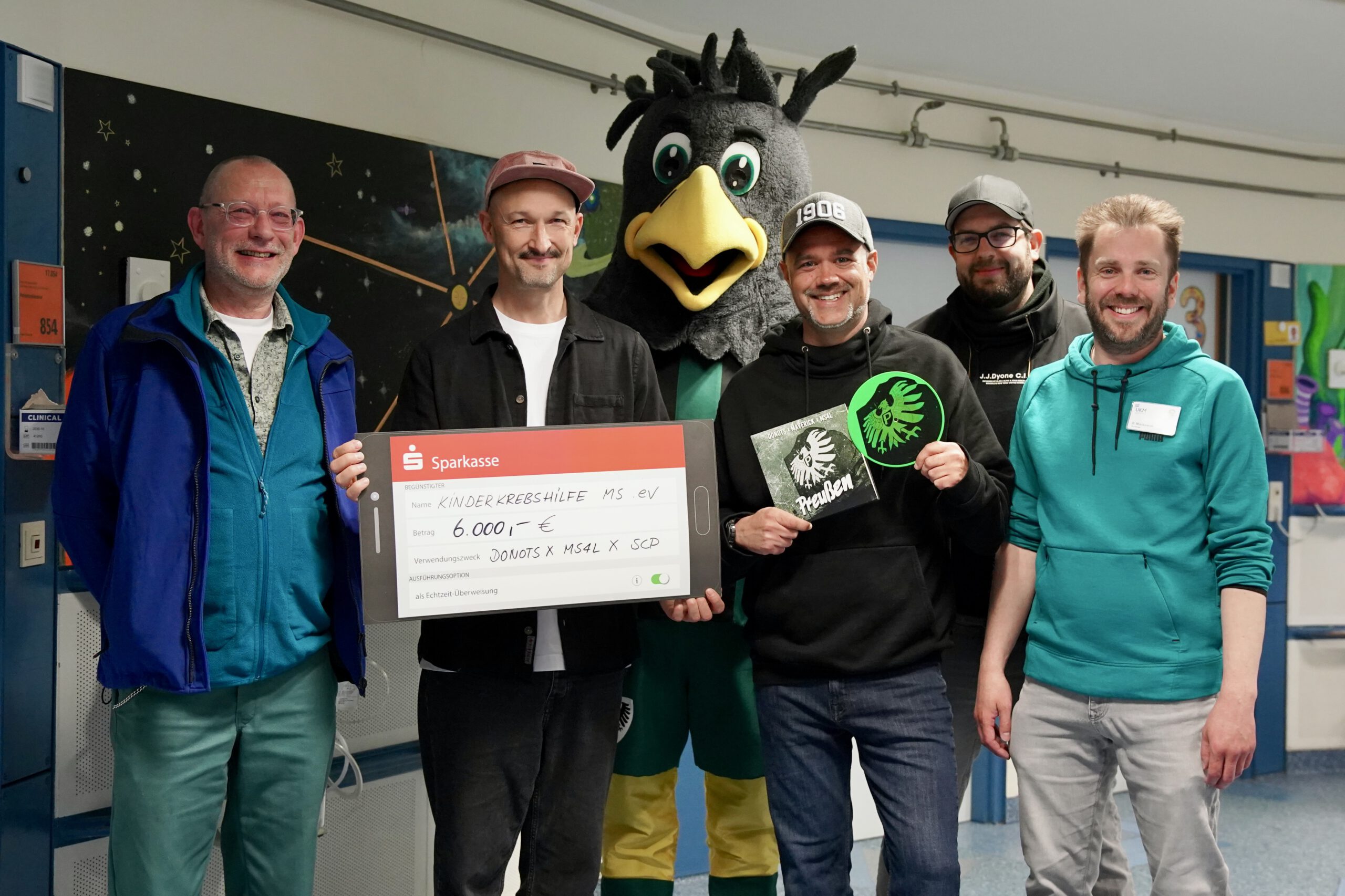 Donots und MS4L spenden 6.000 Euro an die Kinderkrebshilfe 