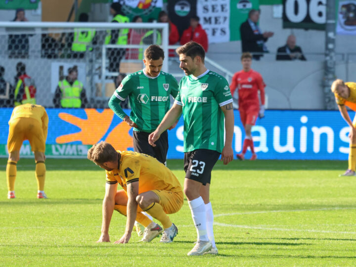Halb okay, halb nicht: Preußen Münster spielt 2:2 gegen Dynamo Dresden