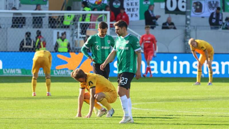 Halb okay, halb nicht: Preußen Münster spielt 2:2 gegen Dynamo Dresden