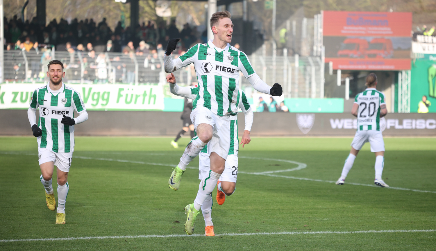 2:1 gegen Fürth: Preußen Münster verschafft sich Luft im Abstiegskampf