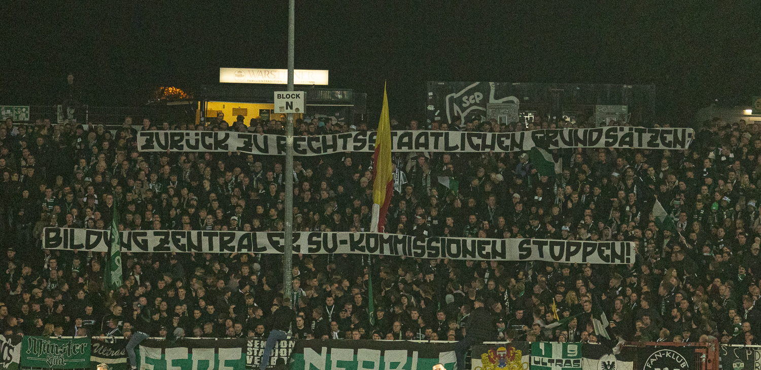 Kurven-Protest gegen Stadionverbotskommission